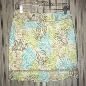 Vineyard Vines Leaf Print Skirt
